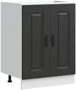 vidaXL - Spoelbakonderkast - Kalmar - 60x46x81,5 - cm - bewerkt - hout - zwart