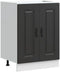 vidaXL - Spoelbakonderkast - Kalmar - 60x46x81,5 - cm - bewerkt - hout - zwart