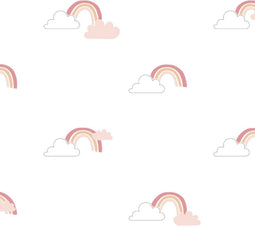 Noordwand - Behang - Mondo - baby - Rainbows - wit - en - roze