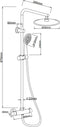 Differnz Thermoline - Doucheset - Regendouche Ø 25 cm en Handdouche Ø 12 cm - Mat Zwart