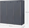 Garderobe Slaapkamermeubel Kast Kleding Opberg Organiser Grijs 175 x 150 x 45cm