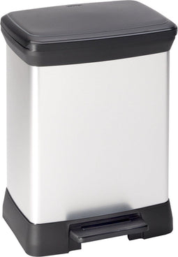 Curver Decobin Duo - Prullenbak Afvalscheider - 10L + 18L - Metallic
