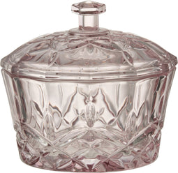 J-Line voorraadpot Mali Geslepen - glas - roze