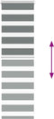 vidaXL - Zebra - rolgordijn - 40x100 - cm - stofbreedte - 35,9 - cm - donkergrijs