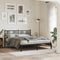 vidaXL - Bedframe - met - hoofdbord - metaal - zwart - 150x200 - cm