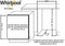 WHIRLPOOL W7IHP40LC - Inbouw vaatwasser 60cm - 15 couverts 40 dB(A) - zwart glas