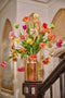Silk-ka Zijden Bloem-Kunstbloem Tulp Steel Geel-Roze 71 cm