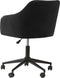 VENICE - Bureaustoel - Zwart - Fluweel