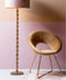 Light & Living Stoel Charlie - Karamel/Goud - Velvet