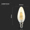 V-TAC VT-1955-N E14 LED Lampen - Amber - Kaars - IP20 - 4W - 350 Lumen - 2200K