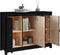 vidaXL - Dressoir - 100x35x74 - cm - massief - grenenhout - zwart