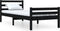 vidaXL - Bedframe - massief - hout - zwart - 90x190 - cm