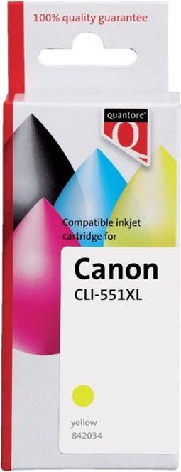 Inktcartridge Quantore Canon CLI-551XL geel | 1 stuk