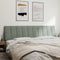 vidaXL - Hoofdbordkussen - 200 - cm - velvet - lichtgrijs