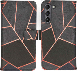 iMoshion Hoesje Geschikt voor Samsung Galaxy S23 Plus Hoesje Met Pasjeshouder - iMoshion Design Softcase Bookcase - Zwart / Black Graphic