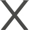 vidaXL - Eettafelpoten - 3 - st - X-vormig - 80x(72-73) - cm - staal - antraciet