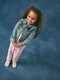 NAME IT NKFTALLI DNM1677 - Meisjes Spijkerjasje - Knoopsluiting en Ruche Details - Maat 92