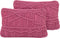 KIRIS - Sierkussen set van 2 - Roze - 30 x 50 cm - Katoen