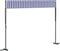vidaXL - Luifel - vrijstaand - 400x300 - cm - stof - en - staal - blauw - en - wit