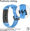 iMoshion Bandje Geschikt voor Honor Band 4 - iMoshion Siliconen band zwarte gesp met design met installatiehulp - Blauw