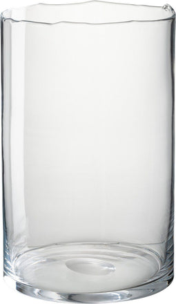 J-Line windlicht Onregelmatige Rand Midden - kaarshouder - glas - transparant