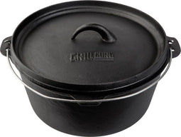 Grill Guru - Large Dutch Oven - Gietijzeren pan met deksel 31cm - Zwart