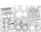 vidaXL - 108-delige - Kerstballenset - zilver - en - wit