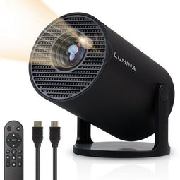 Lumina® Pro Mini Beamer (2026) - Android 14 Smart Projector - 720p - 300 ANSI - Bluetooth - WiFi 6.0