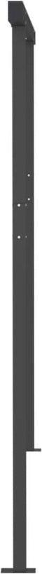 vidaXL - Luifel - handmatig - uittrekbaar - met - LED - 4x3,5 - m - blauw - en - wit
