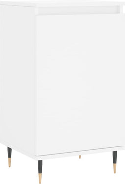 vidaXL - Dressoir - 40x35x70 - cm - bewerkt - hout - wit