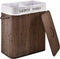 Juskys Bamboe Wasmand Curly - 100 L - 2 vakken - Bruin