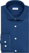 Seidensticker regular fit overhemd - twill - blauw - Strijkvrij - Boordmaat: 42
