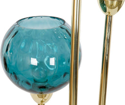 Vloerlamp DKD Home Decor Multicolour Gouden Metaal Kristal 50 W 220 V 45 x 45 x 160 cm