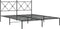 vidaXL - Bedframe - met - hoofdbord - metaal - zwart - 160x200 - cm