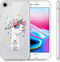 iMoshion Hoesje Geschikt voor iPhone 7 / 8 / SE (2020) / SE (2022) Hoesje Siliconen - iMoshion Design hoesje - Transparant / Llamacorn