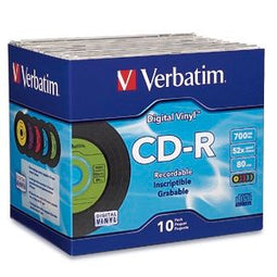 Verbatim - CD-R 80MIN 700MB 52X - 10pk Jewel Cases (10 stuks)