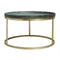 PTMD Fenn Gold alu coffee table iron stand round SV3