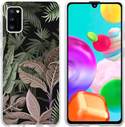 iMoshion Hoesje Geschikt voor Samsung Galaxy A41 Hoesje Siliconen - iMoshion Design hoesje - Groen / Roze / Dark Jungle