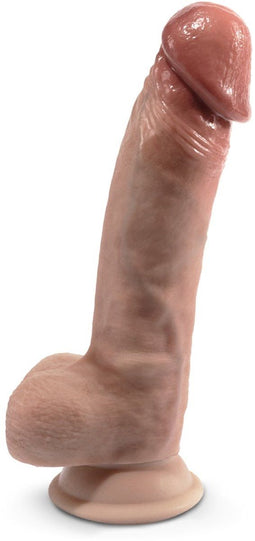 SILEXD - Real Skin - Realistische Dildo met Testikels - 20 cm - Lichte Huidskleur