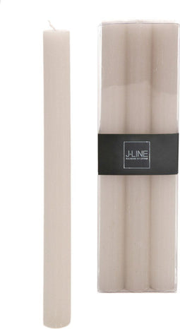 J-Line tafelkaarsen Zand - lichtroze - 9U - doos van 6