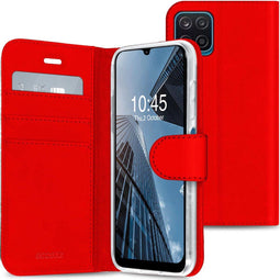 Accezz Samsung Galaxy A12 - Wallet Softcase Bookcase - 3 Pashouders - Rood