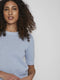 Vila Vidalo - Trui O-neck Korte mouwen - 50% Katoen - Kentucky Blue Dames