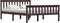 vidaXL - Bedframe - massief - grenenhout - donkerbruin - 140x200 - cm