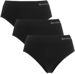 Bamboo Basics Belle - Naadloze Slip - 3-pack zwart - Ademend Hypoallergeen (3-pack)