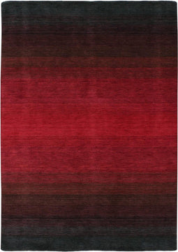 Panorama Black Red Vloerkleed - 300x400 - Rechthoek - Laagpolig Tapijt - Modern - Rood, Zwart