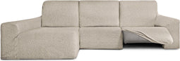 Hoes voor chaise longue met lange armleuning links Eysa ROC Wit 180 x 120 x 360 cm