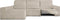 Hoes voor chaise longue met lange armleuning links Eysa ROC Wit 180 x 120 x 360 cm
