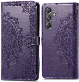 imoshion Hoesje Geschikt voor Samsung Galaxy A15 (5G) / A15 (4G) Hoesje Met Pasjeshouder - imoshion Mandala Bookcase - Paars
