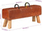 vidaXL - Gymbok - 110 - cm - echt - leer - bruin