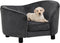 vidaXL - Hondenbank - 69x49x40 - cm - pluche - bordeauxrood